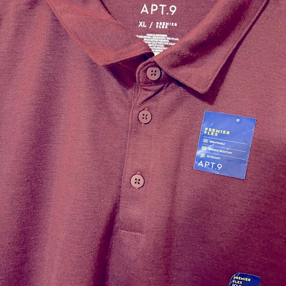 NEW long sleeve maroon polo. - Picture 3 of 6